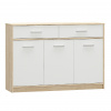 Komoda 3D2S, biela/dub sonoma, TEYO Komoda 3D2S, biela/dub sonoma, TEYO