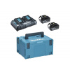 Makita 198077-8 Aku sada 2x BL1860B + DC18RD Makita 198077-8 Aku sada 2x BL1860B + DC18RD