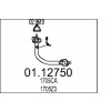 Výfukové potrubie MTS 01.12750 Výfukové potrubie MTS 01.12750