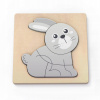 Drevené obliekacie puzzle Montessori hračky pre dievčatá Chlapci Zajačik Drevené obliekacie puzzle Montessori hračky pre dievčatá Chlapci Zajačik