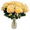 Umelá veľká kytica ruží 46cm žltá Umelá veľká kytica ruží 46cm žltá