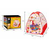 Mamido Mamido Detský hrací stan s farebnými loptičkami 50 ks červený Mamido Mamido Detský hrací stan s farebnými loptičkami 50 ks červený