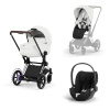 Cybex Platinum CYBEX ePriam 5.0 Travel Set + Cloud T - Style Collection off white 2026 chrome brown Cybex Platinum CYBEX ePriam 5.0 Travel Set + Cloud T - Style Collection off white 2026 chrome brown