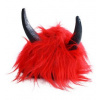 Parochňa čert červená s rohmi a vlasmi - vianoce Parochňa čert červená s rohmi a vlasmi - vianoce