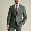 Charles Tyrwhitt Ultimate Performance Sharkskin Suit Jacket — Sage Green - Slim fit | 50 | Štandardné Charles Tyrwhitt Ultimate Performance Sharkskin Suit Jacket — Sage Green - Slim fit | 50 | Štandardné