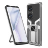 Kryt Magnetic Holder Armor na Huawei P50 Pro - Strieborná Kryt Magnetic Holder Armor na Huawei P50 Pro - Strieborná