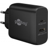 Adaptér OEM 230V na 1x USB-C a 1x USB-A PD 65W, čierny Adaptér OEM 230V na 1x USB-C a 1x USB-A PD 65W, čierny