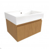Swiss aqua technologies Koupelnová skříňka s umyvadlem SAT Evolution 58x30x44,5 cm dub medový mat SATEVO60DMU2 Swiss aqua technologies Koupelnová skříňka s umyvadlem SAT Evolution 58x30x44,5 cm dub medový mat SATEVO60DMU2