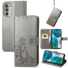 Peňaženkové kožené puzdro FOUR-LEAF na Motorola Moto G42 - Šedá Peňaženkové kožené puzdro FOUR-LEAF na Motorola Moto G42 - Šedá
