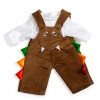 Bigjigs Toys Hnedé manšestrové nohavice s trakmi pre bábiku 28 cm Bigjigs Toys Hnedé manšestrové nohavice s trakmi pre bábiku 28 cm