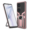 Kryt Magnetic Holder Armor na Huawei P50 Pro - Ružovozlatá Kryt Magnetic Holder Armor na Huawei P50 Pro - Ružovozlatá