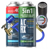 Plyn do klimatizácie R134a AC FIX 5v1 Olej Tesniaci prostriedok Hadica Baterka 470g Plyn do klimatizácie R134a AC FIX 5v1 Olej Tesniaci prostriedok Hadica Baterka 470g