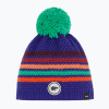 Detská zimná čiapka Eisbar Stan Pompon ultraviolet/dark orange/mint green Detská zimná čiapka Eisbar Stan Pompon ultraviolet/dark orange/mint green