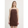 Ľanové šaty Abercrombie & Fitch KI159.5662.480 hnedá XS Ľanové šaty Abercrombie & Fitch KI159.5662.480 hnedá XS