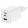Nabíjačka do siete Swissten GAN 2x USB-C 65W PD + 1x USB-A 18W QC (22071400) biela Nabíjačka do siete Swissten GAN 2x USB-C 65W PD + 1x USB-A 18W QC (22071400) biela