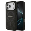 Guess PU Leather 4G Colored Ring MagSafe zadný kryt pre iPhone 17 Pro Black Guess PU Leather 4G Colored Ring MagSafe zadný kryt pre iPhone 17 Pro Black