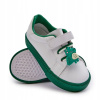 DETSKÉ TENISKY S ROZTOMILOU OZDOBOU Z EKO KOŽE BIELE S ZELENOU 21 DETSKÉ TENISKY S ROZTOMILOU OZDOBOU Z EKO KOŽE BIELE S ZELENOU 21