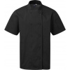 PREMIER PR 902 / Unisex kuchársky rondon s krátkym rukávom Coolchecker - black 4XL PREMIER PR 902 / Unisex kuchársky rondon s krátkym rukávom Coolchecker - black 4XL
