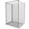 Mexen Kioto sprchová stena Walk-in 110 x 70 cm, čierny rám, brúsená gun gray - 800-110-212-66-70-070 Mexen Kioto sprchová stena Walk-in 110 x 70 cm, čierny rám, brúsená gun gray - 800-110-212-66-70-070