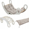 Hojdačka Baby-Raj biela MDF multifunkčná s vankúšom 2 m + Hojdačka Baby-Raj biela MDF multifunkčná s vankúšom 2 m +