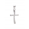 Strieborný prívesok - Krížik so zirkónmi Strieborný prívesok - Krížik so zirkónmi