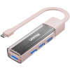 Unitek USB C/USB A 5Gbps obojsmerný rozbočovač ružový Unitek USB C/USB A 5Gbps obojsmerný rozbočovač ružový