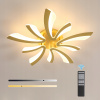LED STROPNÉ SVIETIDLO ZÁVESNÉ LUSTER ZLATÝ S DIAĽKOVÝM OVLÁDANÍM MODERNÉ DO KUCHYNE 48W LED STROPNÉ SVIETIDLO ZÁVESNÉ LUSTER ZLATÝ S DIAĽKOVÝM OVLÁDANÍM MODERNÉ DO KUCHYNE 48W