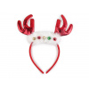 Čelenka do vlasov sob s rolničkami, vianočná / párty červená 1ks Čelenka do vlasov sob s rolničkami, vianočná / párty červená 1ks