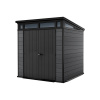 Plastový záhradný domček Cortina 7x7 sivý Plastový záhradný domček Cortina 7x7 sivý