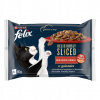 Felix Deliciously Sliced hovädzie, kuracie, kačica, morka v želé 4 x 80 g Felix Deliciously Sliced hovädzie, kuracie, kačica, morka v želé 4 x 80 g