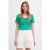 Tommy Hilfiger tričko dámske bavlnené WW0WW40584 zelená XXS Tommy Hilfiger tričko dámske bavlnené WW0WW40584 zelená XXS