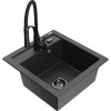 Mexen Vito jednokomorový kuchynský drez s granitom a kuchynskou batériou Aster, čierny s bodkami - 6503-76-73450-70-B Mexen Vito jednokomorový kuchynský drez s granitom a kuchynskou batériou Aster, čierny s bodkami - 6503-76-73450-70-B