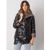 Čierna dámska lesklá prešívaná zimná bunda YP-KR-bx4288.29X-black L Čierna dámska lesklá prešívaná zimná bunda YP-KR-bx4288.29X-black L