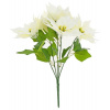 Poinsettia Vianočná ruža kytica zamatová 45cm biela umelá Poinsettia Vianočná ruža kytica zamatová 45cm biela umelá