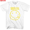 Tričko Nirvana - Yellow Smiley, Dieťa,Biela,3 – 4 roky Tričko Nirvana - Yellow Smiley, Dieťa,Biela,3 – 4 roky