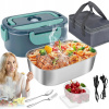 ELEKTRICKÝ VYHRIEVANÝ LUNCHBOX S TERMO TAŠKOU, VIDLIČKA, LYŽICA, ZELENÝ ELEKTRICKÝ VYHRIEVANÝ LUNCHBOX S TERMO TAŠKOU, VIDLIČKA, LYŽICA, ZELENÝ