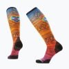 Lyžiarske ponožky Smartwool Ski Zero Cushion Geo Peaks Print OTC orange rust Lyžiarske ponožky Smartwool Ski Zero Cushion Geo Peaks Print OTC orange rust