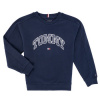 Tommy Hilfiger Mikiny VARSITY RAISED PRINT SWEATSHIRT Modrá Tommy Hilfiger Mikiny VARSITY RAISED PRINT SWEATSHIRT Modrá