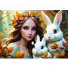 Alipson Puzzle - Puzzle Dáma a zajačikovia - 500 dielov Alipson Puzzle - Puzzle Dáma a zajačikovia - 500 dielov
