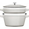 Staub Hrniec s panvicou a pokrievkou 24 cm biela hľuzovka 3 diely Staub Hrniec s panvicou a pokrievkou 24 cm biela hľuzovka 3 diely