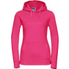 Russell | 265F, Dámska mikina s kapucňou Authentic, červená Fuchsia, S Russell | 265F, Dámska mikina s kapucňou Authentic, červená Fuchsia, S