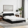 zahrada-XL Rám postele Dover čierna 140x190 cm látka 373167 zahrada-XL Rám postele Dover čierna 140x190 cm látka 373167