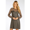 Litex Dámske šaty s dlhým rukávom 7F033 khaki M Litex Dámske šaty s dlhým rukávom 7F033 khaki M