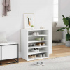 zahrada-XL Skrinka na topánky, biela 60x35x70 cm, kompozitné drevo 808936 zahrada-XL Skrinka na topánky, biela 60x35x70 cm, kompozitné drevo 808936