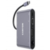 CANYON replikátor portů DS-14 8v1, 1xUSB-C PD 100W, 1xHDMI (4K), VGA, 3xUSB-A 3.0, RJ45 Gb, 3.5mm jack CNS-TDS14 CANYON replikátor portů DS-14 8v1, 1xUSB-C PD 100W, 1xHDMI (4K), VGA, 3xUSB-A 3.0, RJ45 Gb, 3.5mm jack CNS-TDS14