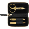 Zwilling Beauty Twinox Gold Edition manikúra s nožnicami, čierna koža, 3 ks 97747-004 Zwilling Beauty Twinox Gold Edition manikúra s nožnicami, čierna koža, 3 ks 97747-004