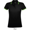 SOL´S PASADENA / Dámska polokošeľa - black/lime L SOL´S PASADENA / Dámska polokošeľa - black/lime L