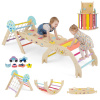 Costway Montessori ihrisko - sada s Piklerovým trojuholníkom, doskami a hojdačkou Space - Pastel Costway Montessori ihrisko - sada s Piklerovým trojuholníkom, doskami a hojdačkou Space - Pastel