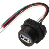 USB konektor TRU COMPONENTS TC-E13T-FU2-PWF-0.1PV TC-13543556, 0.1 m, 1 ks; TC-13543556 USB konektor TRU COMPONENTS TC-E13T-FU2-PWF-0.1PV TC-13543556, 0.1 m, 1 ks; TC-13543556