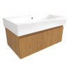 Swiss aqua technologies Koupelnová skříňka s umyvadlem SAT Evolution 78x30x44,5 cm dub medový mat SATEVO80DMU2 Swiss aqua technologies Koupelnová skříňka s umyvadlem SAT Evolution 78x30x44,5 cm dub medový mat SATEVO80DMU2